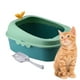 thumbnail image 3 of HINAG Arenero para Gato con Pala Incluida Bandeja Sanitaria de Plástico Resistente y Antiderrames Fácil Limpieza Tamaño 43x35x19 cm Verde, 3 of 5