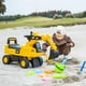 thumbnail image 2 of Costzon Ride on Excavator, Excavadora para niños Caterpillar con licencia con cubo de excavación giratorio, cabina del conductor, almacenamiento debajo del asiento, vehículos de construcción para niño, 2 of 5