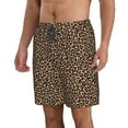 thumbnail image 2 of Naloa Brown Leopard Men's Beach Shorts, Surfing shorts, Swim trunks, Quick Dry Swim Trunks for Surfing Beach Fun - Medium, 2 of 9