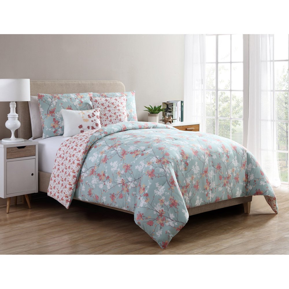 Jasmine Reversible Comforter Set by VCNY - Walmart.com - Walmart.com