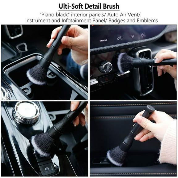 HBYJLZYG Car Accessories -Soft Car Interior Cleaning Detail Brush Crevice Brush Car Wash Tool