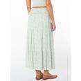 thumbnail image 3 of Celebrity Pink Women's and Women's Plus Floral Print Tiered Maxi Skirt, Sizes XS-4X, 3 of 6