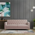 thumbnail image 2 of CosmoLiving Liberty Futon with Storage, Blush Velvet, 2 of 30