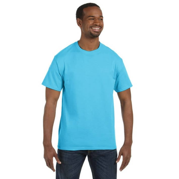 Hanes Men's 3 Pack Authentic 6 Oz Cotton Crewneck Blue Horizon T-Shirt,  Size L - Walmart.com