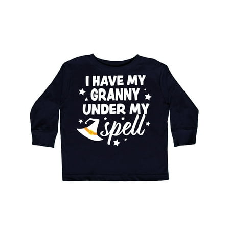 

Inktastic I Have My Granny Under My Spell with Cute Witch Hat Gift Toddler Boy or Toddler Girl Long Sleeve T-Shirt