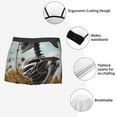 thumbnail image 3 of Yiaed Sunflower Butterfly Skull Print Men's Soft Cotton Boxer Shorts Breathable Boxers Underwear Moisture-Wicking Underwear Stretch Boxer Briefs for Man-XX-Large, 3 of 5