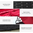 thumbnail image 3 of Ensemble de Lit de Jour Rond d'Extérieur 4 Pcs avec Auvent Rétractable, Mobilier de Salon en Rotin PE Osier avec Coussins Rouges, Chaise Longue Polyvalente pour Terrasse au Bord de la Piscine, au Jardin Ou dans la Cour Arrière, 3 of 7