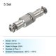 thumbnail image 3 of Conector de aviación Uxcell GX12 2 pines 12 mm plata macho hembra conector de panel de acoplamiento 5 paquetes, 3 pines, 3 of 7