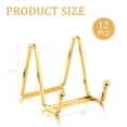 thumbnail image 2 of HLONK 12pcs Plate Holder Display Stand Metal Book Display Stand Tabletop Picture Frame Stand Photo Easel Iron Square Decorative Plate Holder for Kitchen Office Room Tabletop 3 Inch, 2 of 4