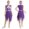 thumbnail image 4 of iiniim Womens Sleeveless Lyrical Praise Dress Overlays Liturgiacal Dancewear Worship Dance Garments Size S-XXL Purple XXL, 4 of 7