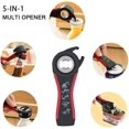 thumbnail image 2 of Kit d'Ouvre-bouteille Multifonctions 5 en 1 avec Poignée en Silicone Facile à Utiliser pour les Enfants, les Personnes Âgées et les Personnes Souffrant d'Arthrite, Rouge Pomme, 2 of 5