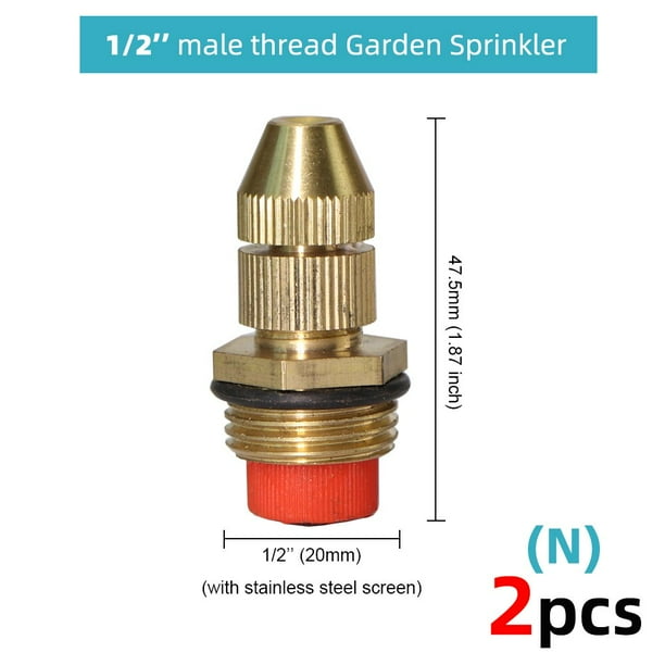 RBCFHl Brass Nozzle Garden Mist Sprinkler Spray Copper Misting Cooling System Nozzle Irrigation Thread Fog Watering Tools He Qiyong unisex