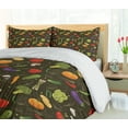 thumbnail image 5 of Ambesonne Farming Duvet Cover Sets, Healthy Vegetables Image, 2-King, Green Brown Multicolor, 5 of 7