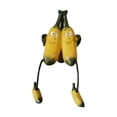 thumbnail image 2 of Cute Resin Fruit Figurines with Dangling Legs – Whimsical Apple, Banana & Strawberry Shelf Sitters for Home Office Desk Decor & Funny Gift, 2 of 7