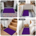 thumbnail image 6 of Black Purple Plaid Door Mat&nbsp;Indoor Outdoor Entrance, Non Slip Rug for Kitchen Bathroom Entryway Rug, Farmhouse Simple Buffalo Checked Washable Doormat Floor Mat for Office Home Decor 24x36 Inch, 6 of 8
