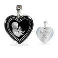 thumbnail image 4 of Choose Life Collier Prolife en Acier Inoxydable Ou Pendentif Cœur en or 18 K 18-22 Pouces, 4 of 7