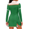 thumbnail image 4 of Aplkyhs Christmas Elf Women's Two Piece Tennis Dresses Set Quarter Zipper Long Sleeve Two Piece Lightweight Activewear Golf Dresses Set S-2XL Moisture Wicking, 4 of 7