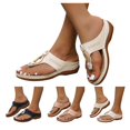 thumbnail image 4 of Women‘s Wedge Flip Flops With Arch Support Casual Summer Open Toe With Arch Support Wedge Sandal, 4 of 9