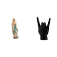 thumbnail image 1 of Estatua de resina de María, colección religiosa. Escultura en roca con gesto de . Adorno ideal para regalar en oficina., 1 of 8