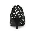 thumbnail image 2 of BLISSFUL STEP Women's Shoes Polka Dot Kitten Heel Pumps Pointed Toe Slip-on Heels Black 6.5, 2 of 7