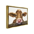 thumbnail image 4 of Stupell Industries Cow Resting on Fence Animals & Insects Painting Gold Floater Framed Canvas Art Print Wall Art, 21 x 17, 4 of 10