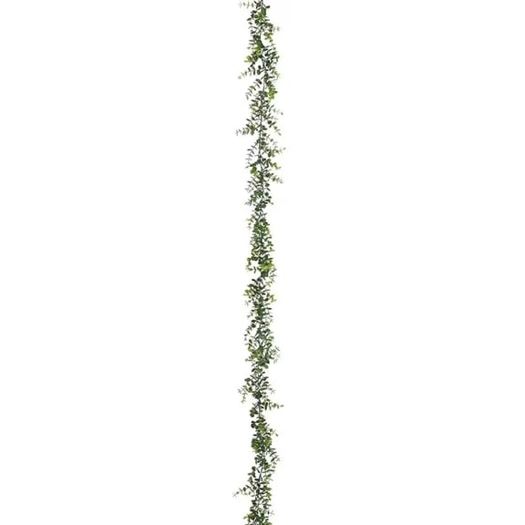 Artificial Garland With Lights, Eucalyptus Leaf Vine, Bendable Branches For Christmas Decoration, Indoor Mantle, Wall Door And Party Backdrop, 70.87In Length 0.66Lb