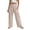 Beige*, variant on RUTAYY Women's Pants High Waist with Pocket Solid Color Casual Everyday Wear Breathable Loose Fit Chic Travel Trousers