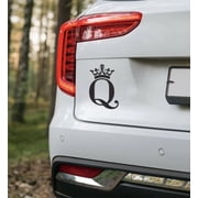 Crown Design Car Stickers, Stylish Queen Alphabet Decals for Custom Vehicle Personalization, Creative DIY Projects, Scrapbooks, and Unique Gift Ideas, Tiara with Q