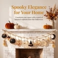 thumbnail image 3 of 59Inch Halloween Acrylic Hanging Banner - Rustic Fall Pumpkin Ghost Skull Witch Hat Hanging Garland with Tassels - Vintage Autumn Thanksgiving Wall Mantel Fireplace Party Decor, 3 of 6
