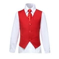 thumbnail image 2 of Boys 4-Piece Formal Wear Set Suit Vest Shirt Pants Tie Perfect for Wedding Pageboy Coming of Age Ceremony or Graduation Performance, 2 of 6