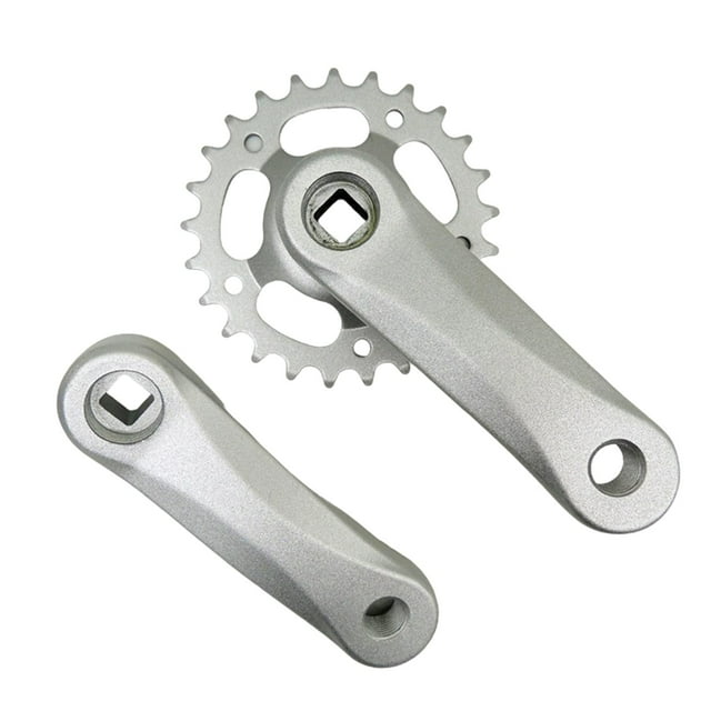 QualitChoice Kids Bicycle Crankset Riding Replacement Accessories Silver Gray Bike Crank 28T Children Set Gray Silver 25T