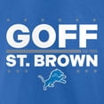 thumbnail image 4 of Men's Jared Goff & Amon-Ra St. Brown Blue Detroit Lions Election Players T-Shirt, 4 of 4