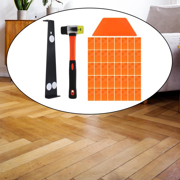 43 Pieces Laminate Wood Flooring Installation Set Wood Flooring Installation Trapezoidal Block