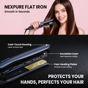 NEXPURE Professional Ionic Travel Flat Iron Hair Straightener with Adjustable Temp & Dual Voltage