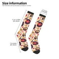 thumbnail image 2 of Naloa gold Skull Guitar record Thigh High Socks Extra Long Stretchy Sock Women Over Knee High Opaque Stocking Daily Wear, 2 of 6