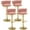 Pink, variant on VECELO Velvet Bar Stools Set of 4, Modern Swivel Adjustable Counter Height Kitchen Bar Chairs with Woven Back for Dining Room Pub Island, Black