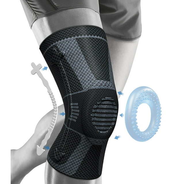 NEENCA Professional Knee Brace for Pain Relief, Medical Knee Compression Sleeve, Knee Support with Horizontal Knit Tech for Meniscus Tear, ACL, Arthritis, Joint Pain