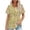 Yellow, variant on QQAMB Women's Tops Summer Crewneck Sequin Printed Shirts Casual Short Sleeve Blouses for Women Yellow 2XL