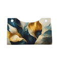 thumbnail image 2 of Sikiie Golden Blue Leaf Design Leather Tissue Box Cover Rectangle, Long Tissue Box Cover, Tissue Box Holder, Tissue Holder for Bathroom, 2 of 7