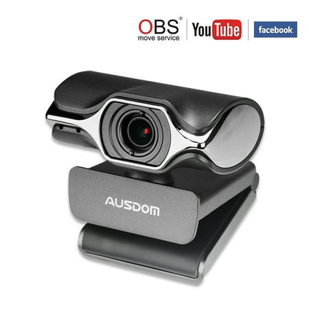 Stream Webcam 1080P Web Camera for Desktop PC Laptop Computer with Noise Cancelling Microphone USB Plug and Play for Windows Mac Skype OBS Live Streaming YouTube (Best Web Camera And Microphone For Skype)