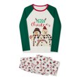 thumbnail image 4 of Elippeo Family Matching Christmas Pajamas, Baby Romper/Snowman Letter Pattern Long Sleeve Tops and Elk Santa Print Pants Sleepwear Set, 4 of 10