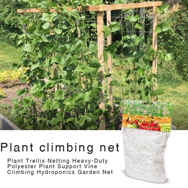 Red de escalada para plantas de jardín, poliéster, vid de uva, soporte para cultivo, red de enrejado