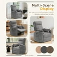 thumbnail image 3 of Homall 360° Swivel Nursery Recliner Power Swivel Rocker Recliner Chair with 2 Pillows Comfy High Back Adult Glider Rocker for Living Room,Corduroy Gray, 3 of 8