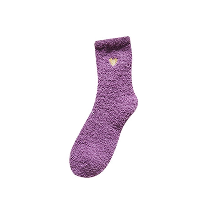 cfhntfmh Womens Fuzzy Socks Slipper Fleece Cozy Comfy Plush Warm Winter Sleep Soft Socks Mid Tube Crew Socks