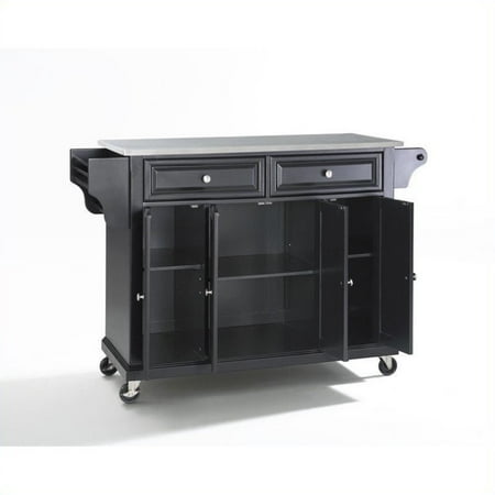 Crosley Furniture Stainless Steel Top Kitchen Cart in ...
