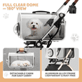 thumbnail image 4 of Magshion 2-in-1 Pet Stroller & Detachable Carrier for Dogs Cats up to 33lbs, Lightweight Foldable with Clear Dome & Storage Basket, 4 of 11