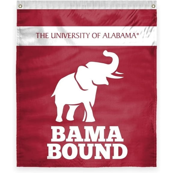 AGAS Large Bama Bound Banner Flag 38x42.5 inch, 2-Sided Custom Outdoor Flag with Grommets & Sleeve.