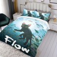thumbnail image 3 of Película Flow Conjunto de sábanas temático, trío de piezas, cómodo y amigable con la piel, diseño único, regalo de decoración para el hogar para familiares, amigos y fans,173cm *218cm, 3 of 6