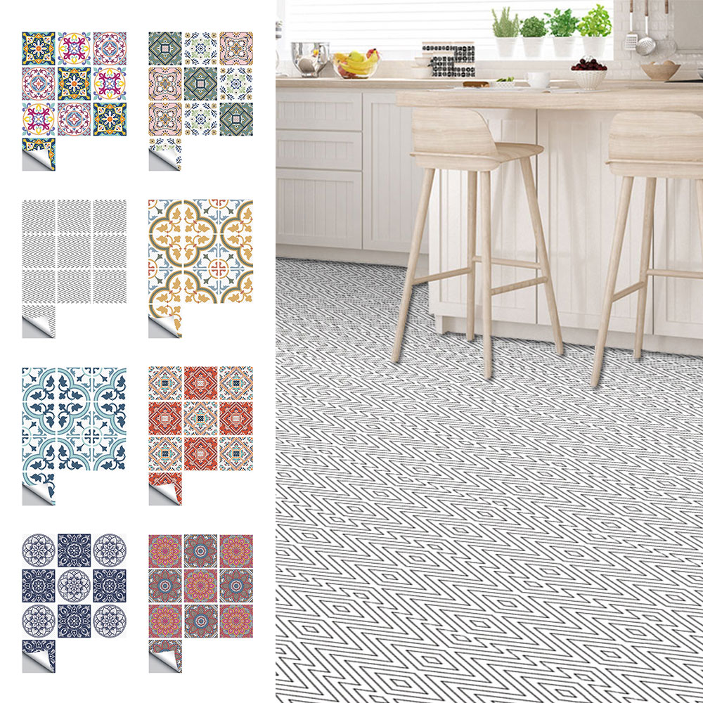Details about / Waterproof Floor Tiles Sticker Self-Adhesive for Kitchen Bathroom Decoration