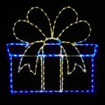 thumbnail image 3 of Holidynamics LED Color Changing RGBWW Outdoor Metal Frame 44in Gift Box Christmas Display, 3 of 6